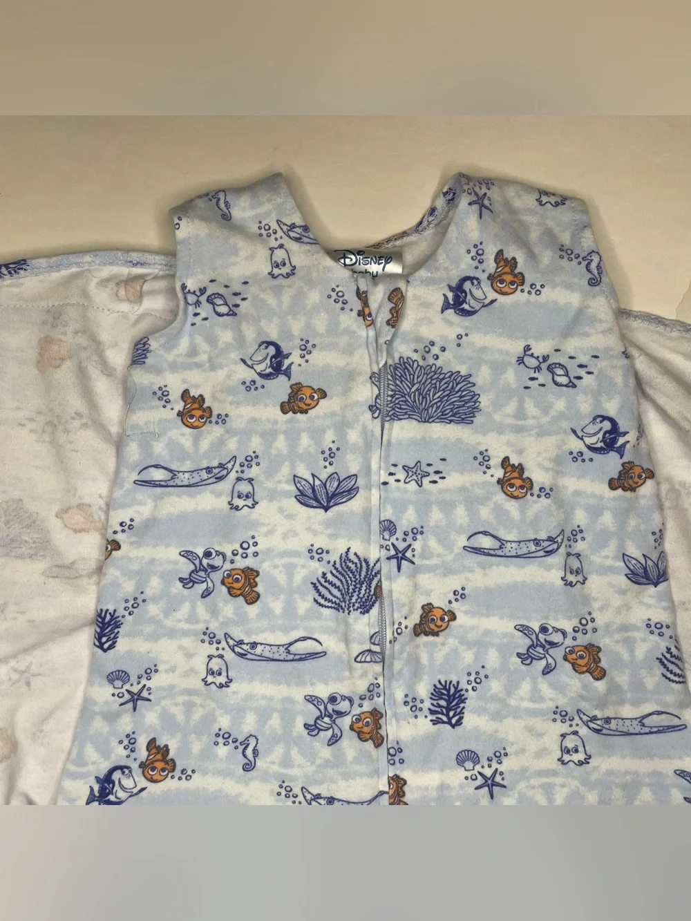 Disney Baby Finding Nemo Halo SleepSack Swaddle Baby Infant 100% Cotton Blanket